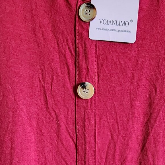 VOIANLIMO Women’s Summer Short Sleeve Button Down Causal Dress Size 3x NWT - Picture 5 of 7